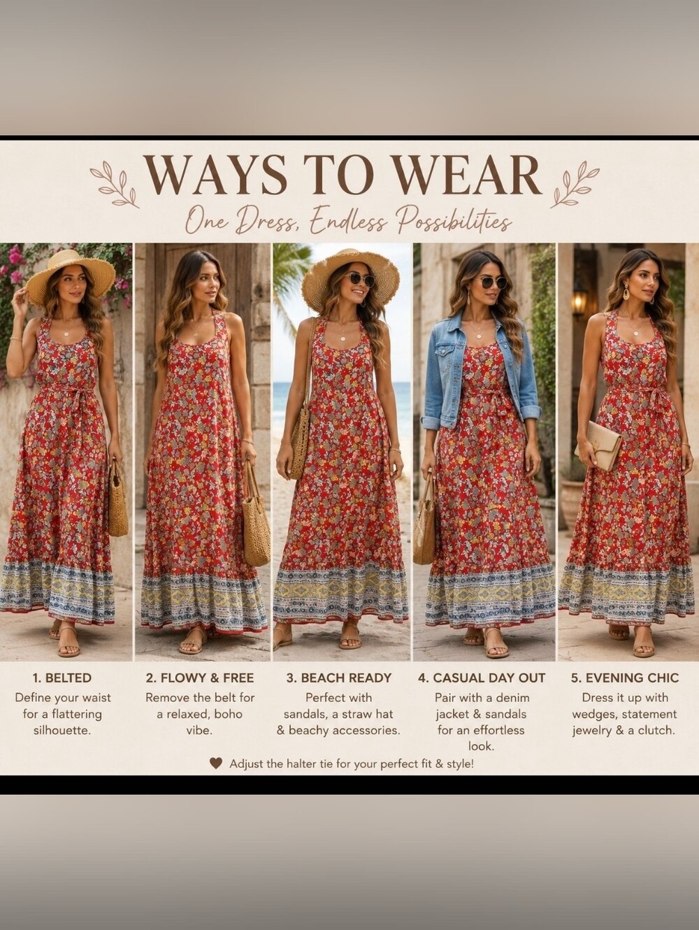 Beautiful Boho Summer Maxi Dress